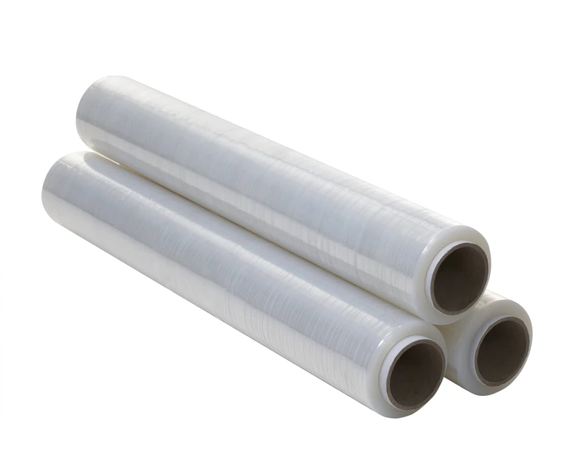 Transparent Packaging Film 50 cm Wide and Stretchable up to 300 Metres Length – Manual Stretch Film Roll for Industrial Packaging – 3 Units