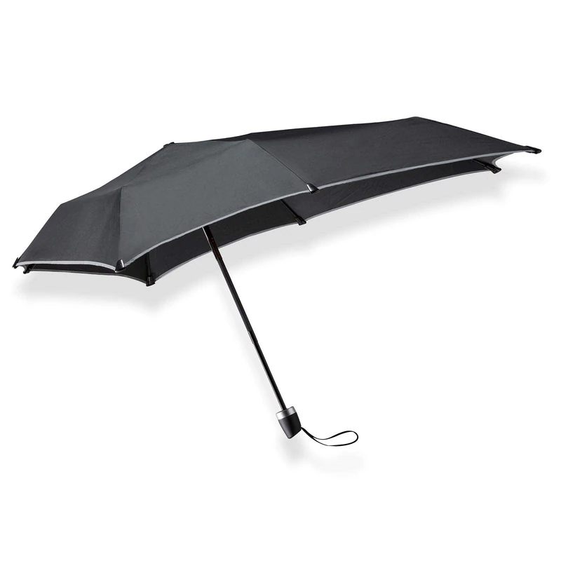 Senz ° Mini Foldable Storm Umbrella Black Reflective, Black Reflective, S