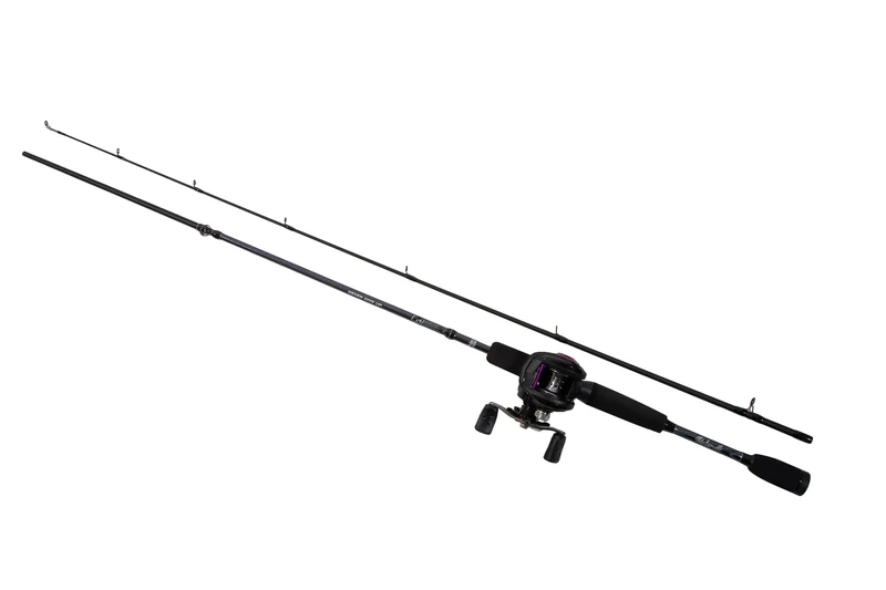 Abu Garcia Gen Ike Low Profile Combo; 1.98 m Baitcast Rod and Reel Set for Predator Fishing, Ideal for Pike, Perch and Zander, Unisex, Purple/Black, 10-30g