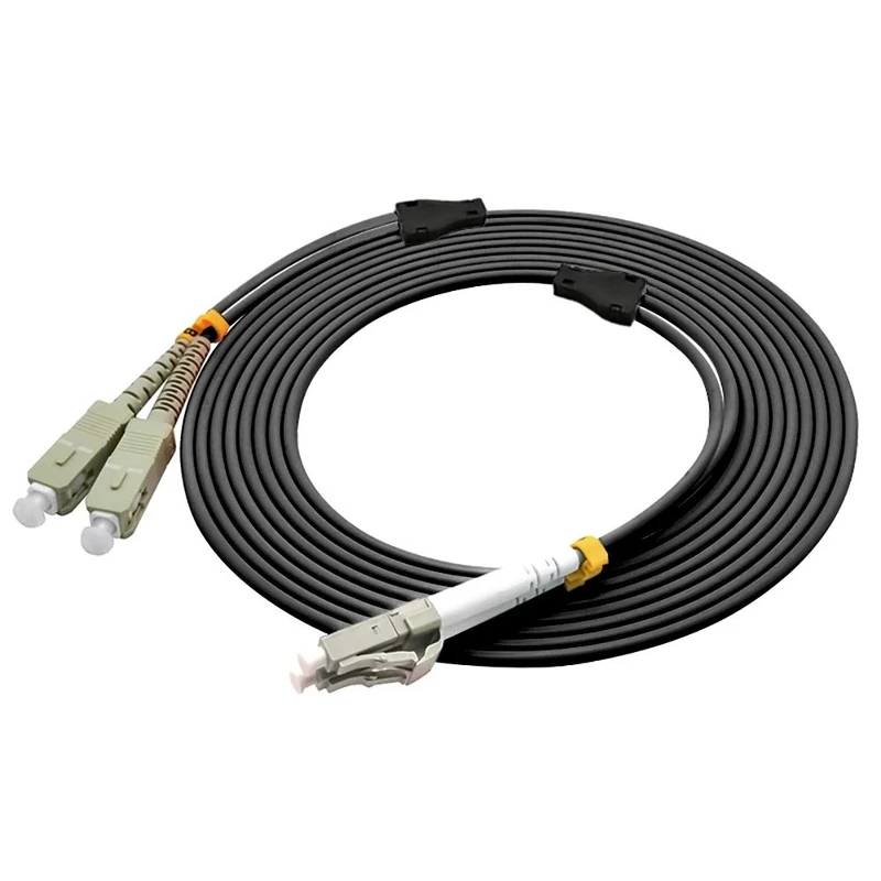 Jeirdus 40Meters LC to SC Outdoor Armored Duplex 62.5/125 OM1 Fiber Optic Cable Jumper Optical Patch Cord Multimode 40M LC-SC