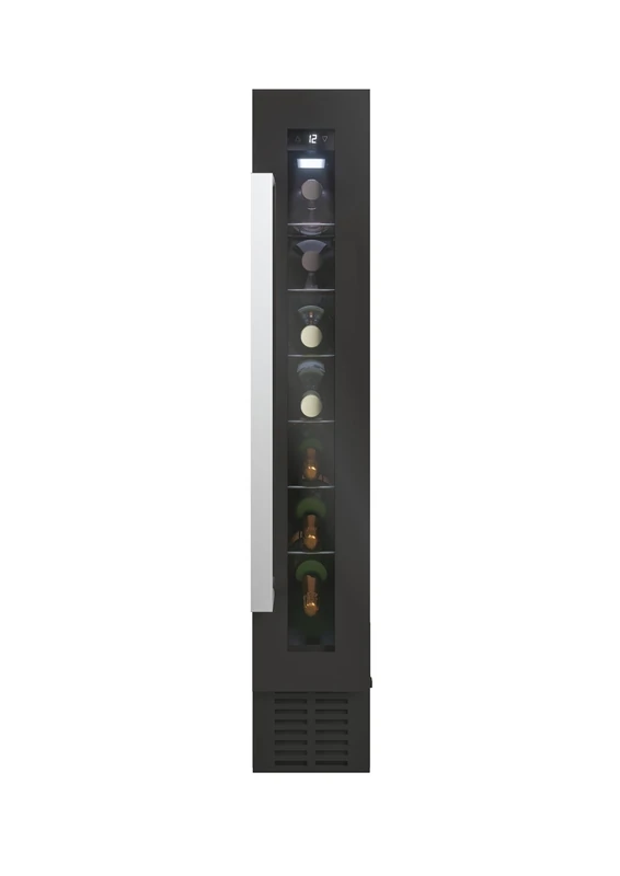 Candy CCVB 15/1 Integrated Wine Fridge 7 Bottles UV Protection Anti-Vibration LED Interior Lighting 39 dBA Black - Image 1