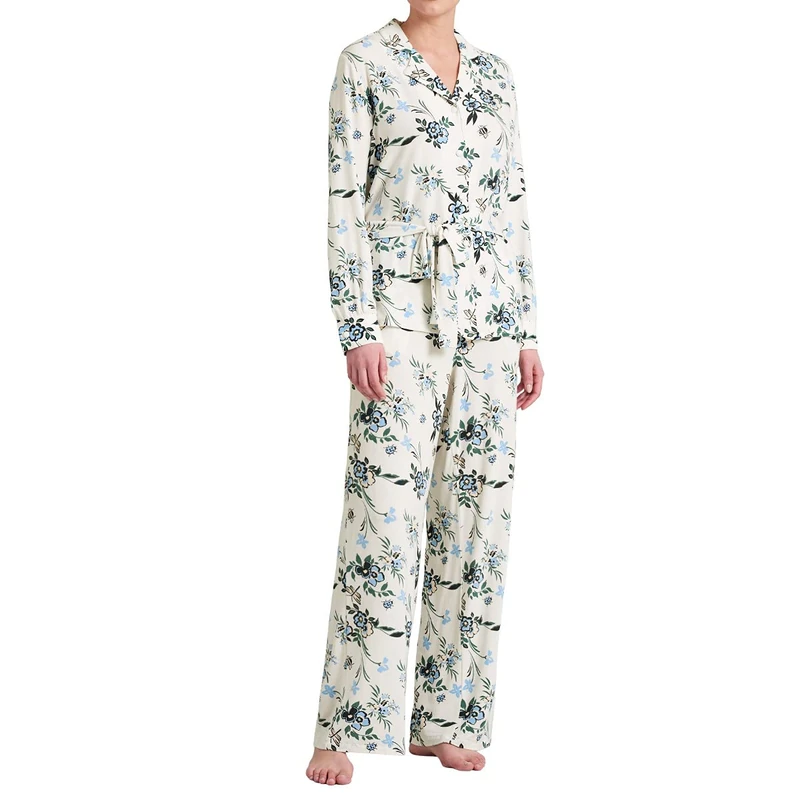 Schiesser Women's Pyjama Lang Pajama Set, Vanilla, UK 20