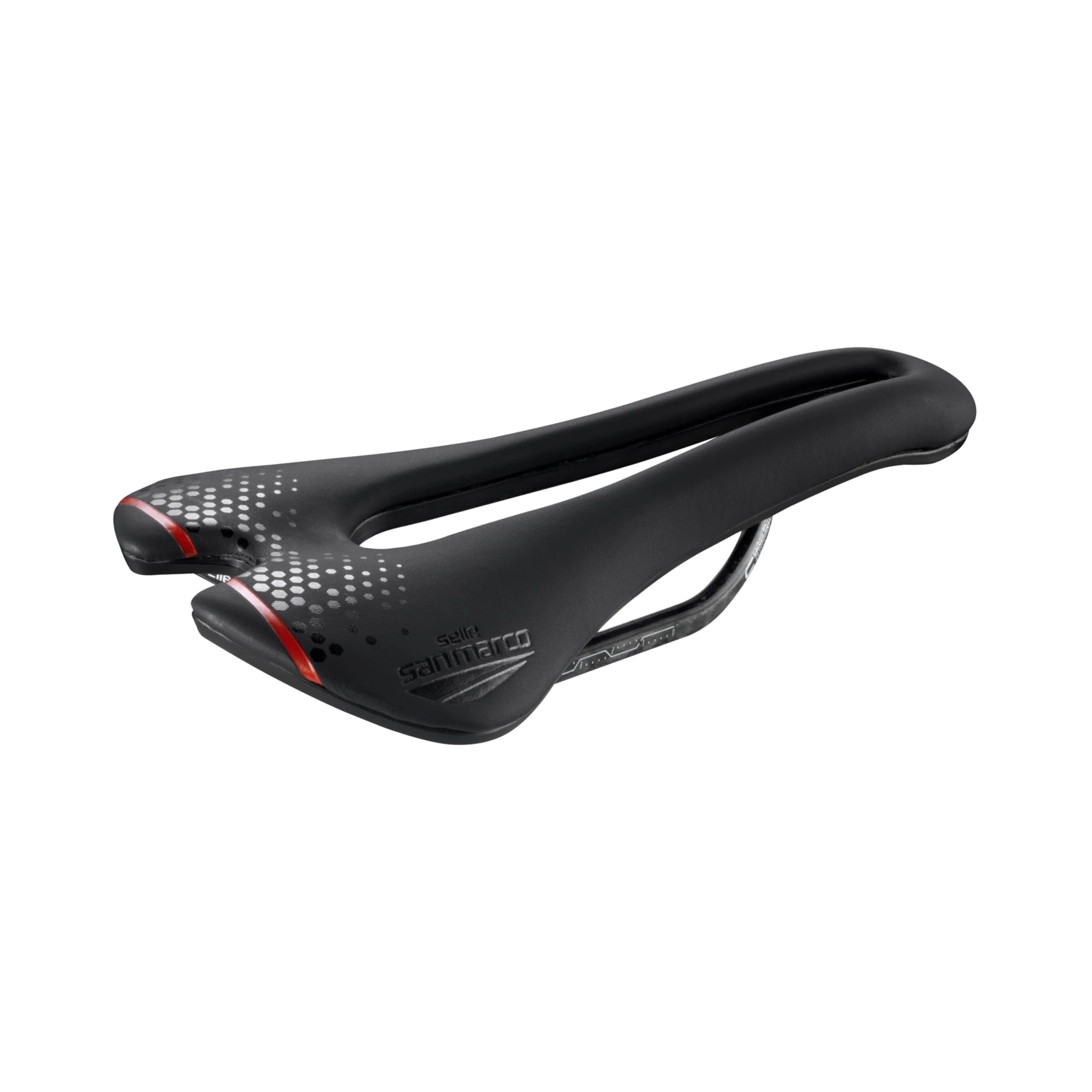 Selle San Marco Aspide Short Carbon FX Saddle: Black/Black Narrow (S3)