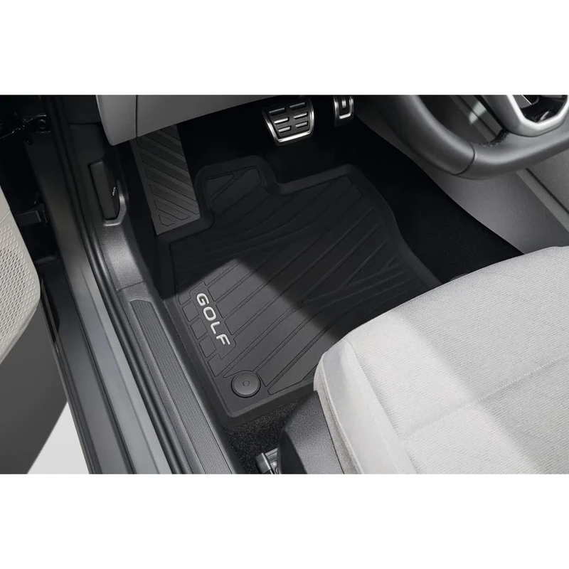 Volkswagen 5H106150282V Rubber Floor Mats, 2 x Front Rubber Mats, Premium All-Weather Mats, Not for Mild Hybrid (MHEV)/eTSI