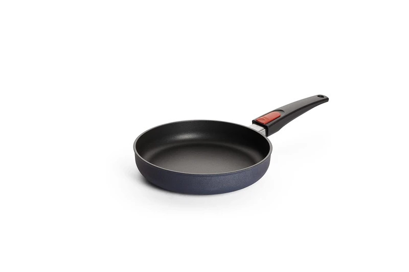 Woll Diamond Lite Flat Pan Inductive Diameter 22 cm Height 5 cm with Removable Handle Suitable for All Hob Types Cast Aluminium Non-Stick Coating Oven-Proof Anthracite