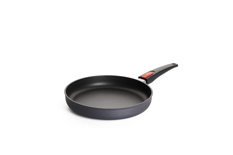 Woll Diamond Lite Flat Pan Inductive Diameter 26 cm Height 5 cm with Removable Handle Suitable for All Hob Types Cast Aluminium Non-Stick Coating Oven-Proof Anthracite