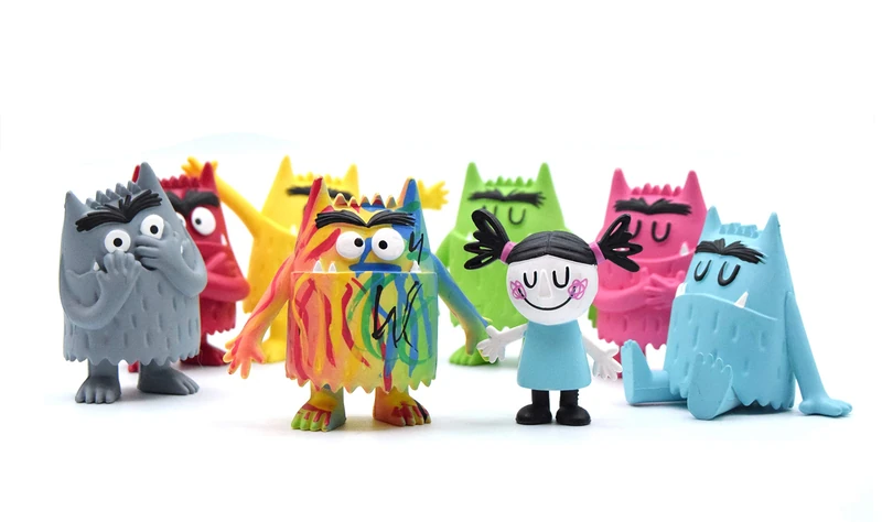 Comansi The Colour Monster Figures - 8 Piece Emotion Toy Set