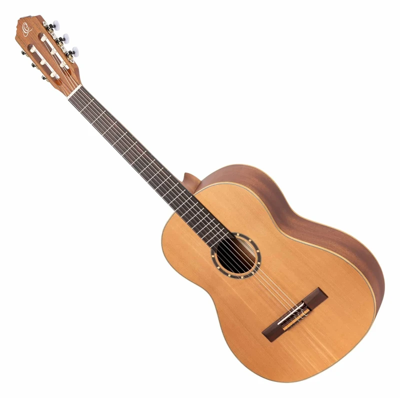 Ortega Guitars Classical Guitar Left-Handed – 4/4, Slim Neck – Family Series – Including Gig Bag – Cedar, Mahogany, Natural (R122SN-L)