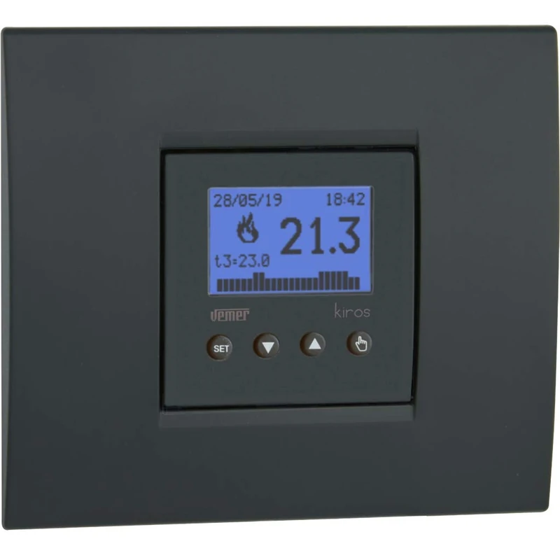 VEMER VE780000 KIROS Compact size weekly thermostat 230V power supply.