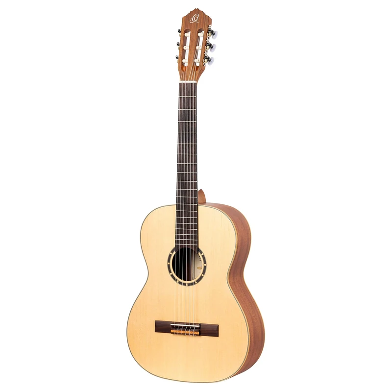 Ortega Guitars Classical Guitar Left-Handed – 7/8 – Family Series – Including Gig Bag – Spruce, Mahogany, Natural (R121-7/8-L)