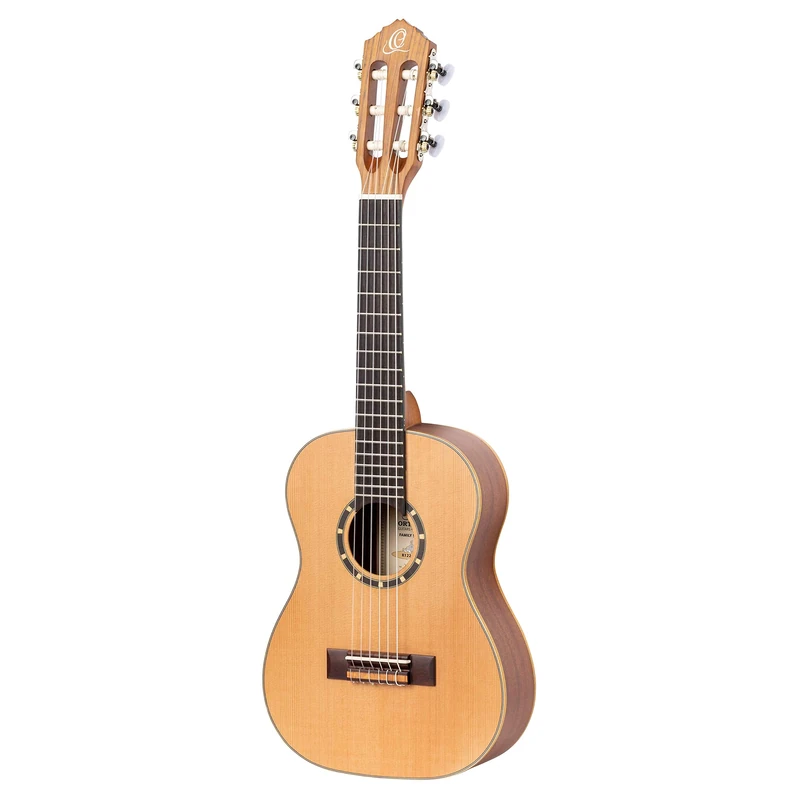 Ortega Guitars Classical Guitar Left-Handed – 1/4 – Family Series – Including Gig Bag – Cedar, Mahogany, Natural (R122-1/4-L)