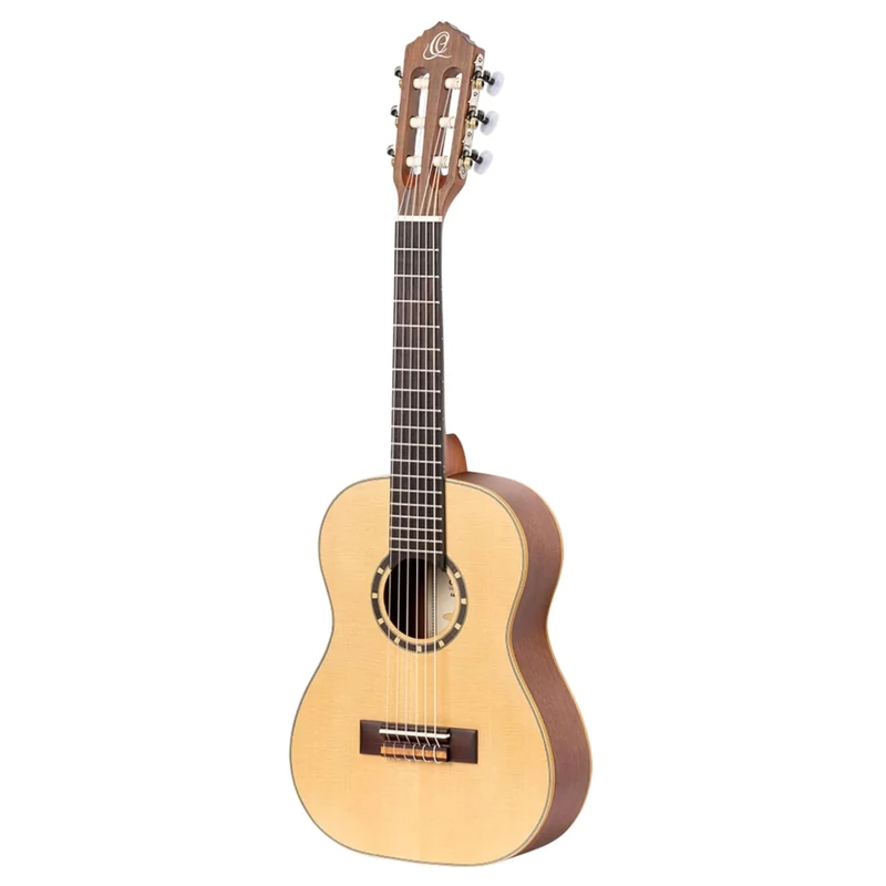 Ortega Guitars Classical Guitar Left-Handed – 1/4 – Family Series – Including Gig Bag – Spruce, Mahogany, Natural (R121-1/4-L)
