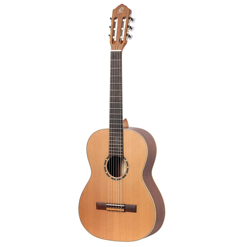 Ortega Guitars Classical Guitar Left-Handed – 7/8 – Family Series – Including Gig Bag – Cedar, Mahogany, Natural (R122-7/8-L)