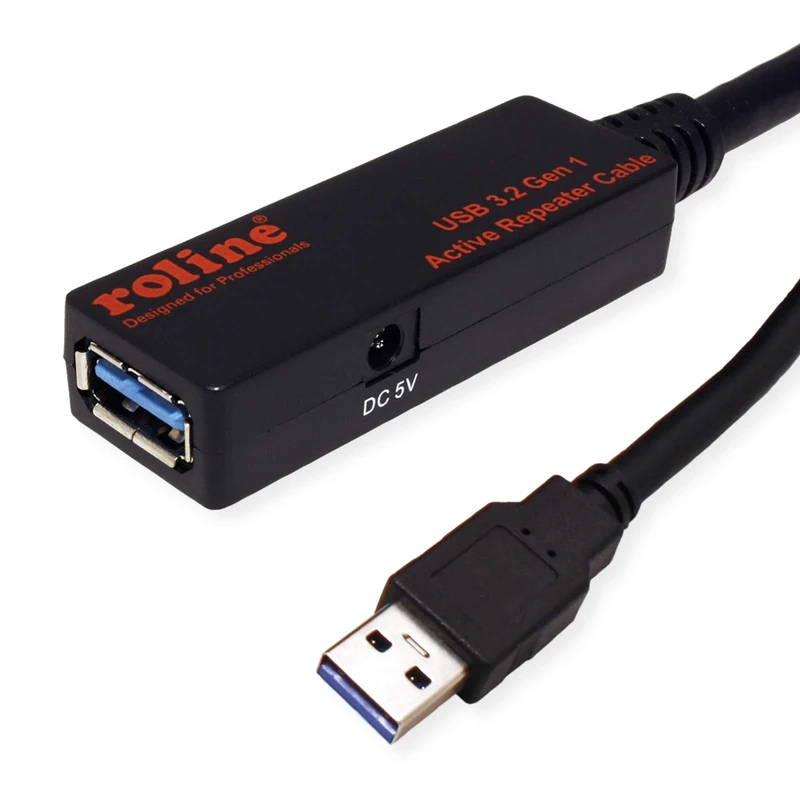 ROLINE USB 3.2 Gen 1 Active Repeater Cable Black 15m