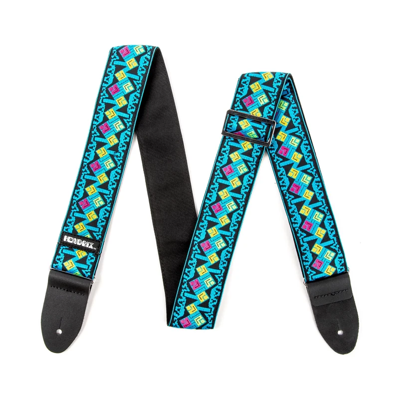 Jim Dunlop Unisex Blue Jimi Hendrix Live in Maui Diamonds Strap, One Size - Image 1