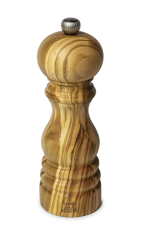PEUGEOT - Paris 18 cm Pepper Mill - Classic Grind System - Made with PEFC Certified Wood - Made in France - Olive Wood Colour