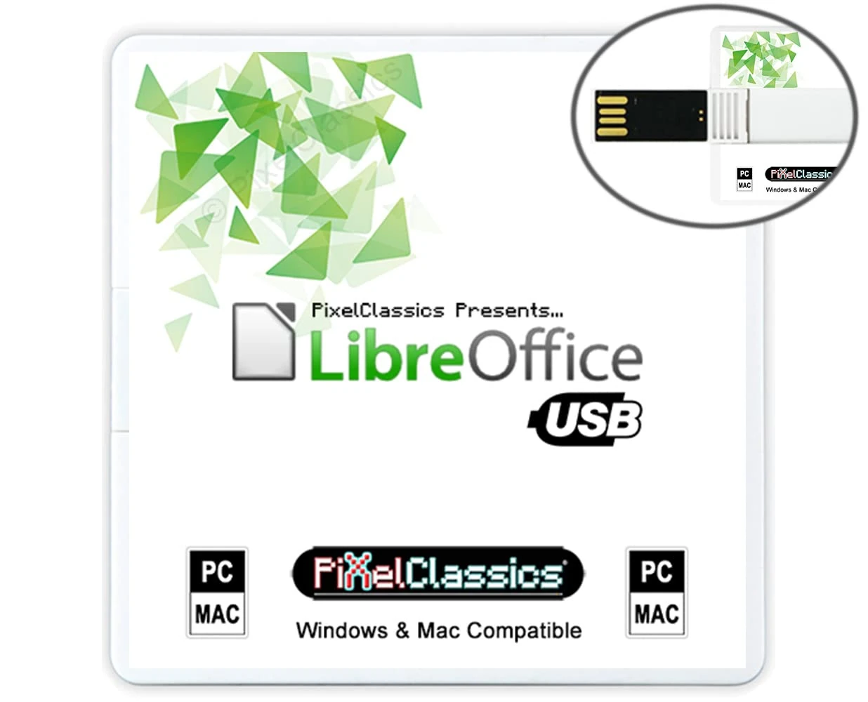 LibreOffice Office Suite 2025 on USB | Compatible with Microsoft Office Word, Excel & PowerPoint for Home Student Business | One Time Purchase, Lifetime License & Free Updates | Windows PC & Mac