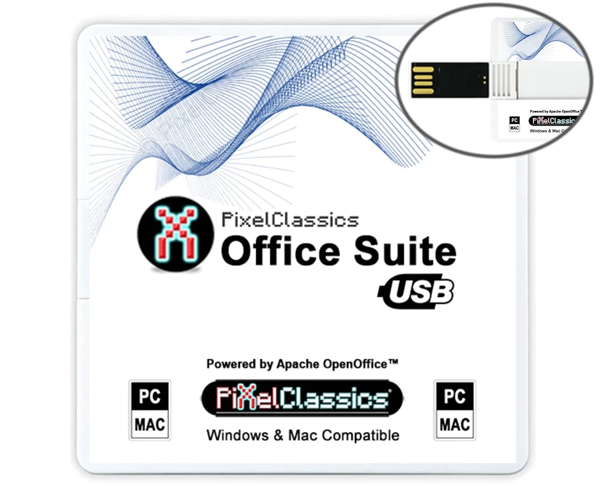 Office Suite 2025 on USB | Compatible with Microsoft Office 2024 2021 365 Word Excel PowerPoint | Lifetime License & Free Updates Powered by Apache OpenOffice | Windows 11 10 8 8.1 7 Vista XP PC & Mac
