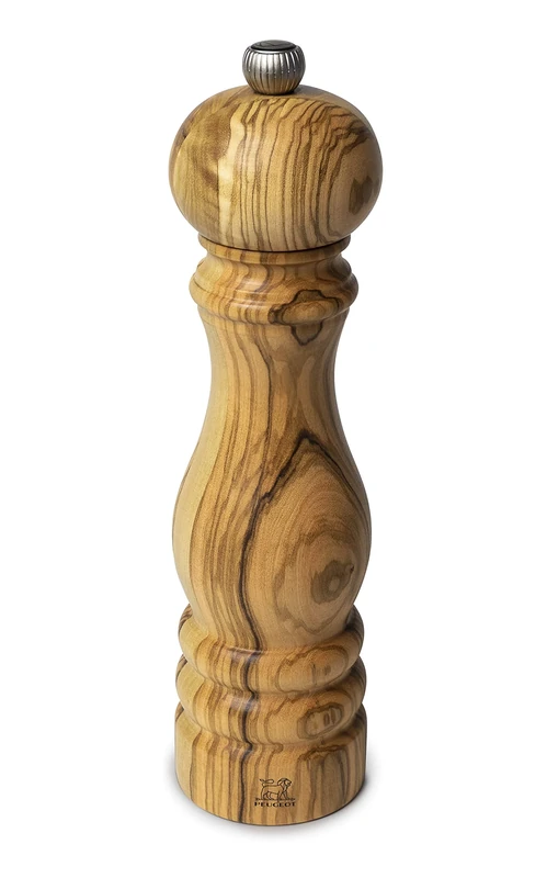 PEUGEOT - Paris 22 cm Pepper Mill - Classic Grind System - Made with PEFC Certified Wood - Lifetime Guaranteed Mechanism - Made in France - Olive Wood Colour