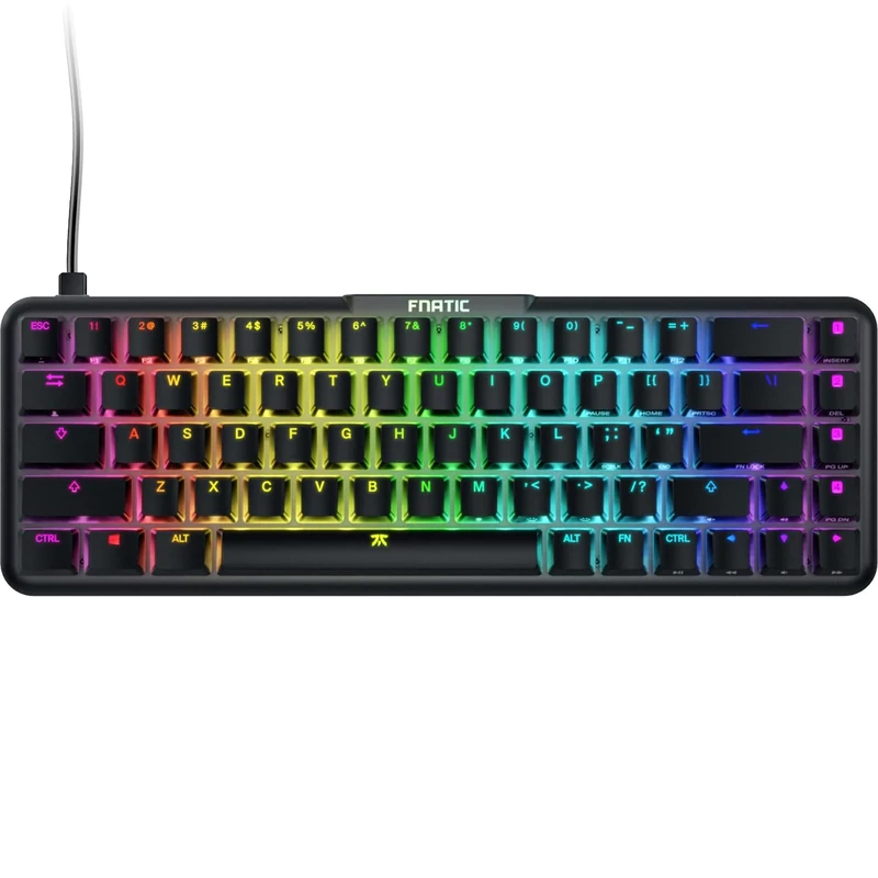 Fnatic STREAK65 - Compact RGB Gaming Mechanical Keyboard - Silent Speed Linear Switches - 65% Layout (60 65 percent)- Low Profile - Esports Keyboard (US layout; QWERTY)