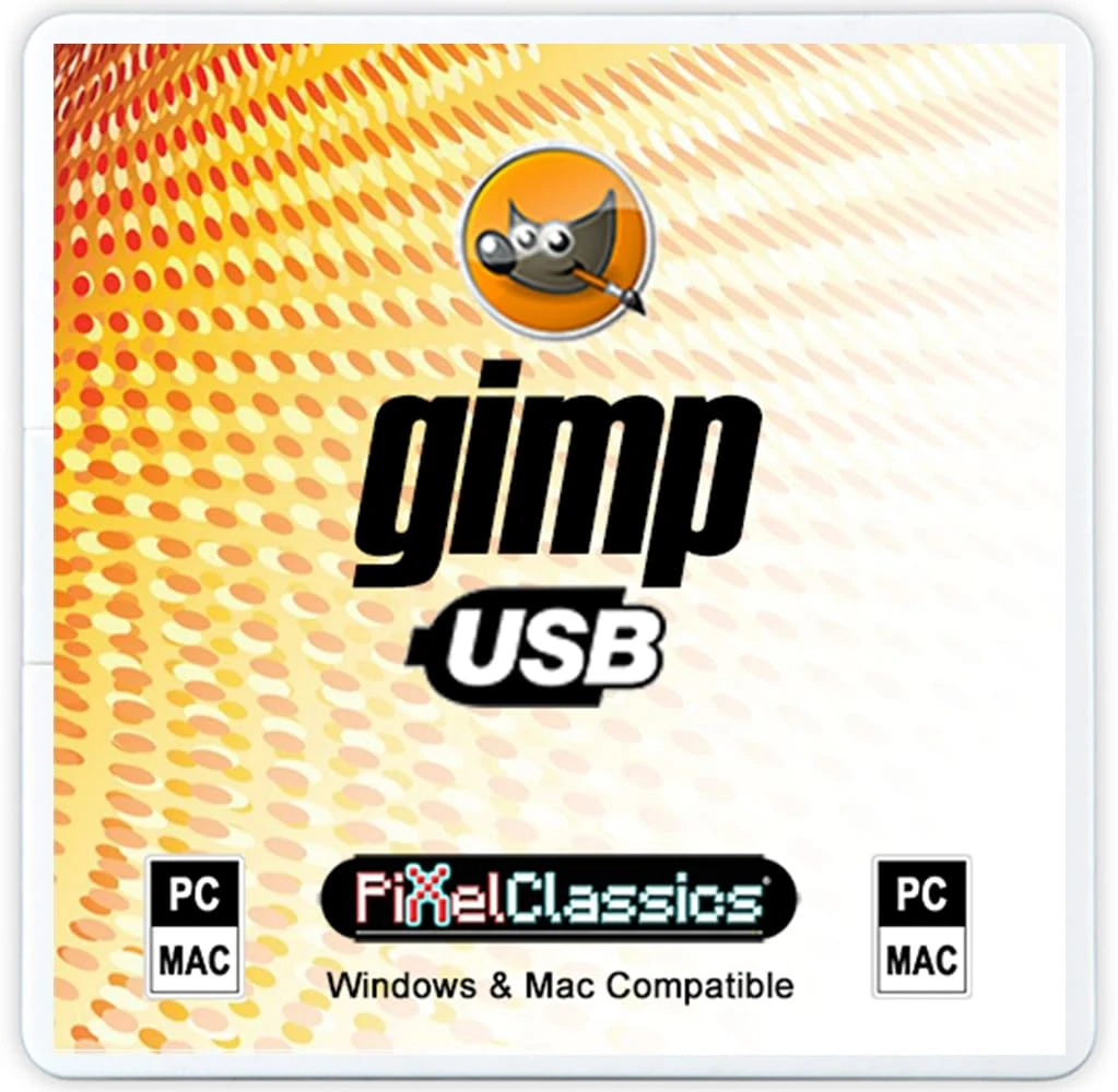 GIMP Photo Editor 2025 Compatible with Adobe Photoshop Elements CC CS6 CS5 15 Premium Professional Image Editing Software on USB for Windows 11, 10 8.1 8 7 Vista XP PC & Mac -No Subscription Required