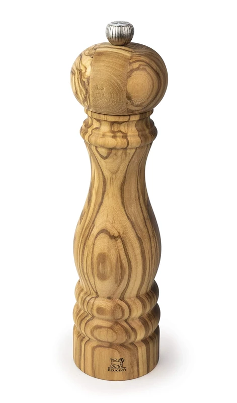 PEUGEOT - Paris 22 cm Salt Mill - Classic Grind System - Made with PEFC Certified Wood - Lifetime Guaranteed Mechanism - Made in France - Olive Wood