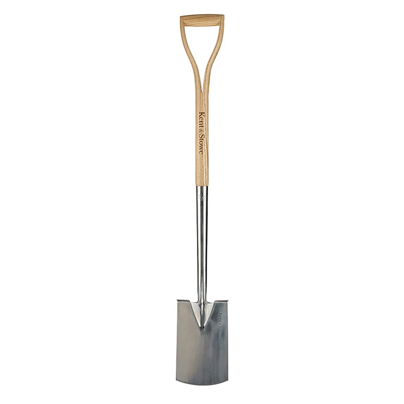 Kent & Stowe Flower Bed Spade - Professional Stainless Steel Flower Bed Spade Garden Spade with Ash Handle, Length 104 cm