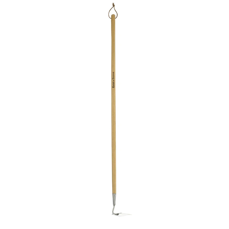 Kent & Stowe Long Handle Grip Hoe - Stainless Steel Garden Hoe for Loosening Soil, Weeder with Long Handle Made of Ash Wood, Length 157 cm