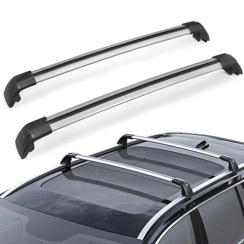 JDMON Compatible with Roof Rack Cross Bars Volvo XC60 2013-2018 with Side Rails Anti-Theft Locks Desigh, Aluminum Luggage Rack Crossbar for Rooftop Cargo Bag Carrier Kayak Canoe Bike, Sliver