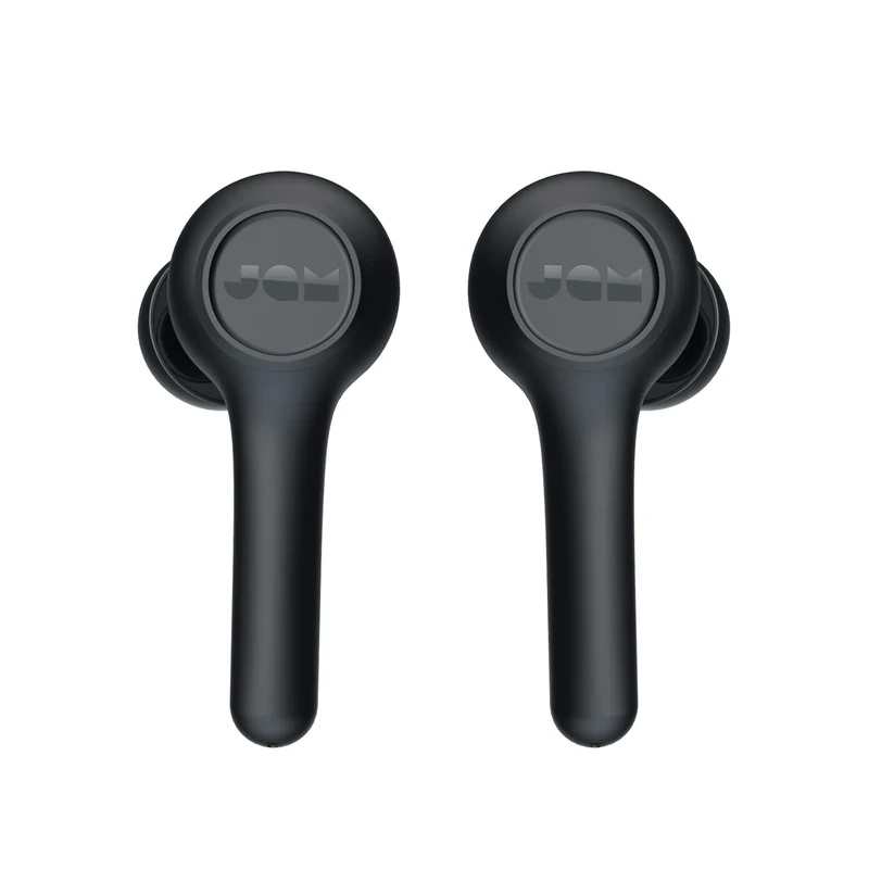 JAM FKA Brands Ltd Jam TWS Exec Earbuds In-Ear Bluetooth Headphones, Wireless Audio, Rechargeable, Built-in Microphone, 32 Hours Playtime with Portable Charging Case, IPX4 Sweat Resistant - Black - Image 1