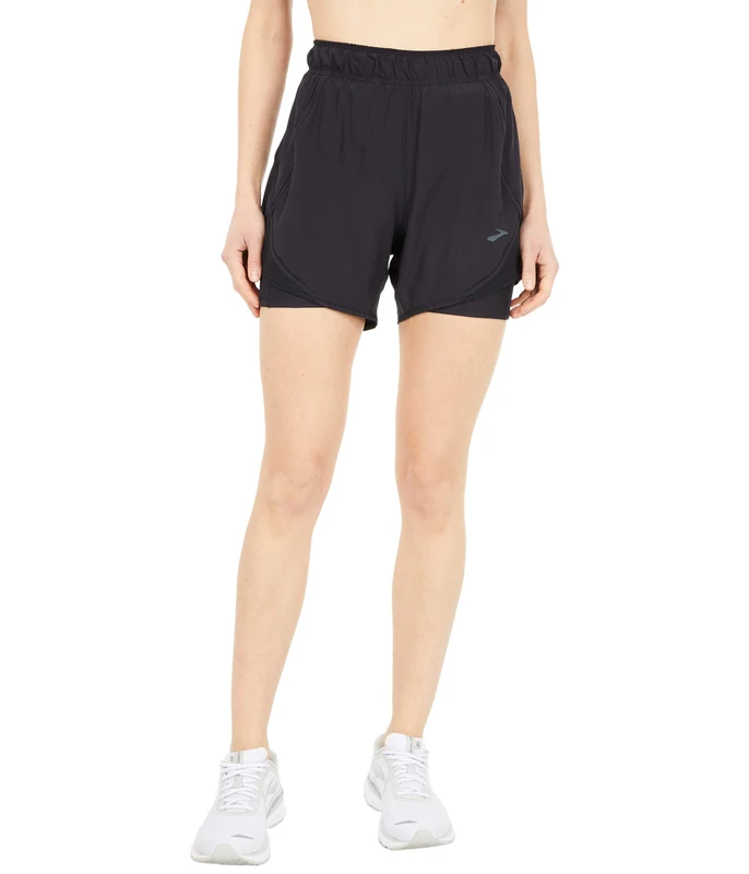 BROOKS 221464001 Chaser 5" 2-in-1 Short Shorts Women's Black Size 25