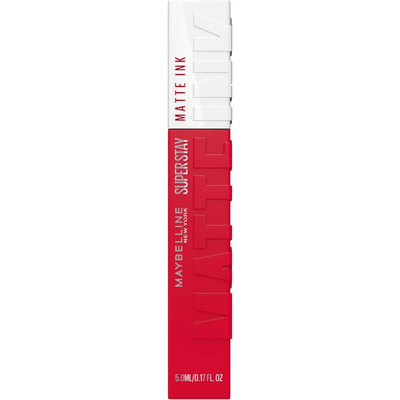 Maybelline Superstay Matte Ink Red Orange Liquid Lipstick, 325 Shot Caller, 1 Count (Pack of 1)