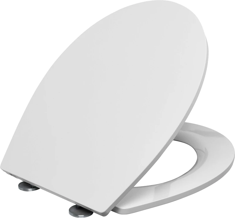 Cornat Rino KSRISC00 Toilet Seat - Classic White Look - Easy Care Duroplast - Quick Up & Clean Function - Soft Close Mechanism - Comfortable Assembly from Above/Toilet Seat/Toilet Lid