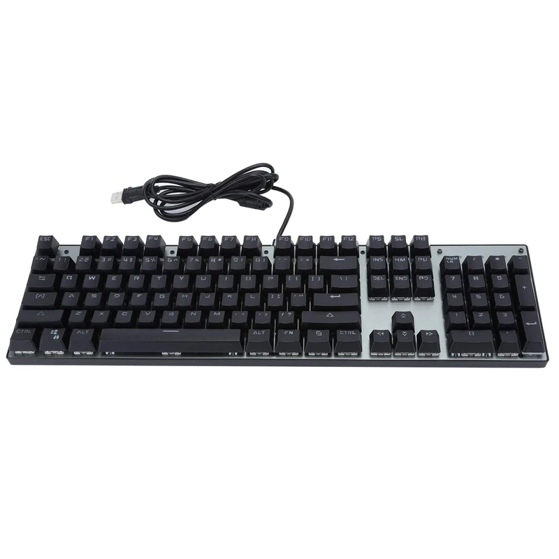Gaming Wired Keyboard, 104 Keys Gaming USB Keyboard 50 Million Clicks 9 Dimming Modes Computer Keyboard for PC Computer Laptop, Black