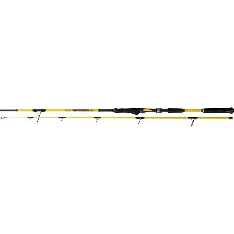 Black Cat Premium Catfish Rod Freestyle Spin Fishing Rod Spinning Rod Catfish Spin Fishing Black Yellow 2.40m