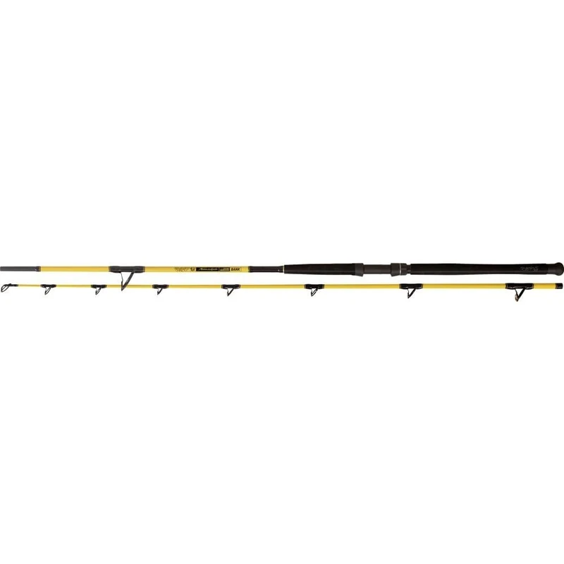 Black Cat Premium Catfish Rod Freestyle Bank Fishing Rod with Fuji Reel Holder Catfish Fishing, Black/Yellow, 2.80 m - Image 1