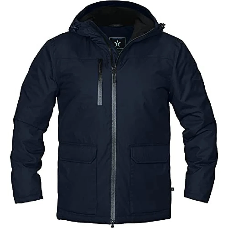 Texstar FJ65 Men's Long Winter Jacket Navy XL