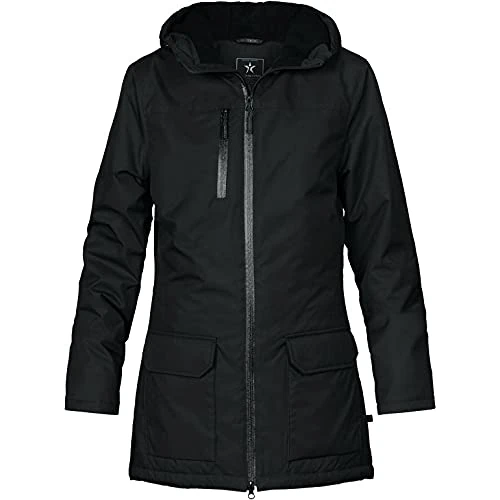 Texstar WJ65 Ladies Long Winter Jacket Black Large
