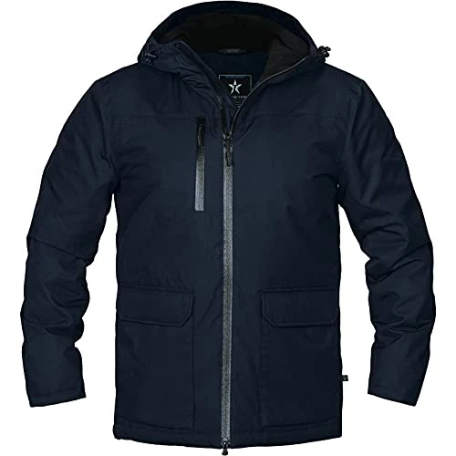 Texstar FJ65 Men's Long Winter Jacket Navy Small