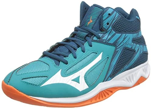 Mizuno Men's Thunder Blade 3 Mid Volleyball Shoe, LBlue/White/Firecracker, 5 UK - Image 1
