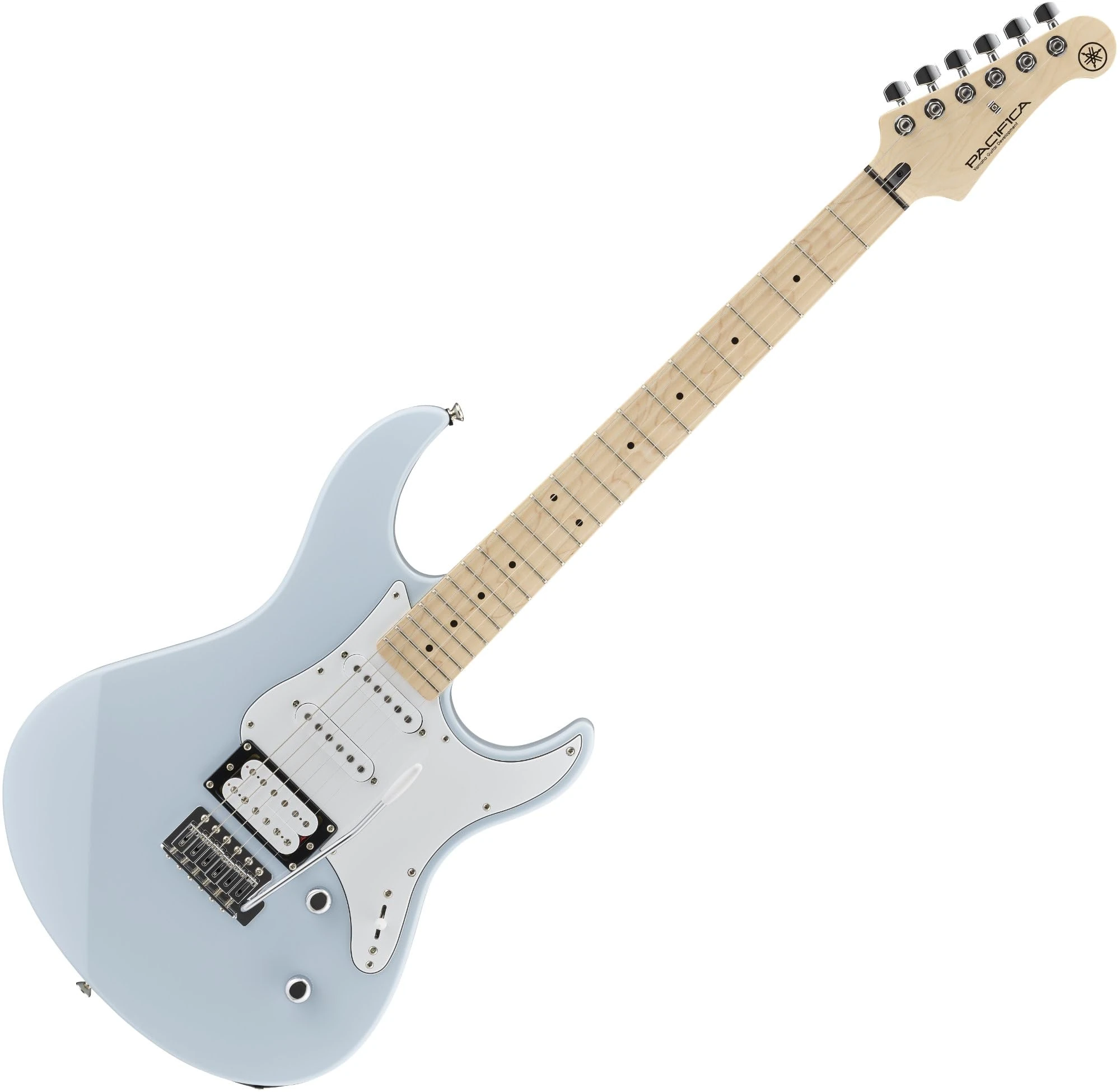 Yamaha Pacifica 112V electric guitar for beginners and advanced players, with 2 online lessons with a Yamaha Music School teacher, in Ice Blue