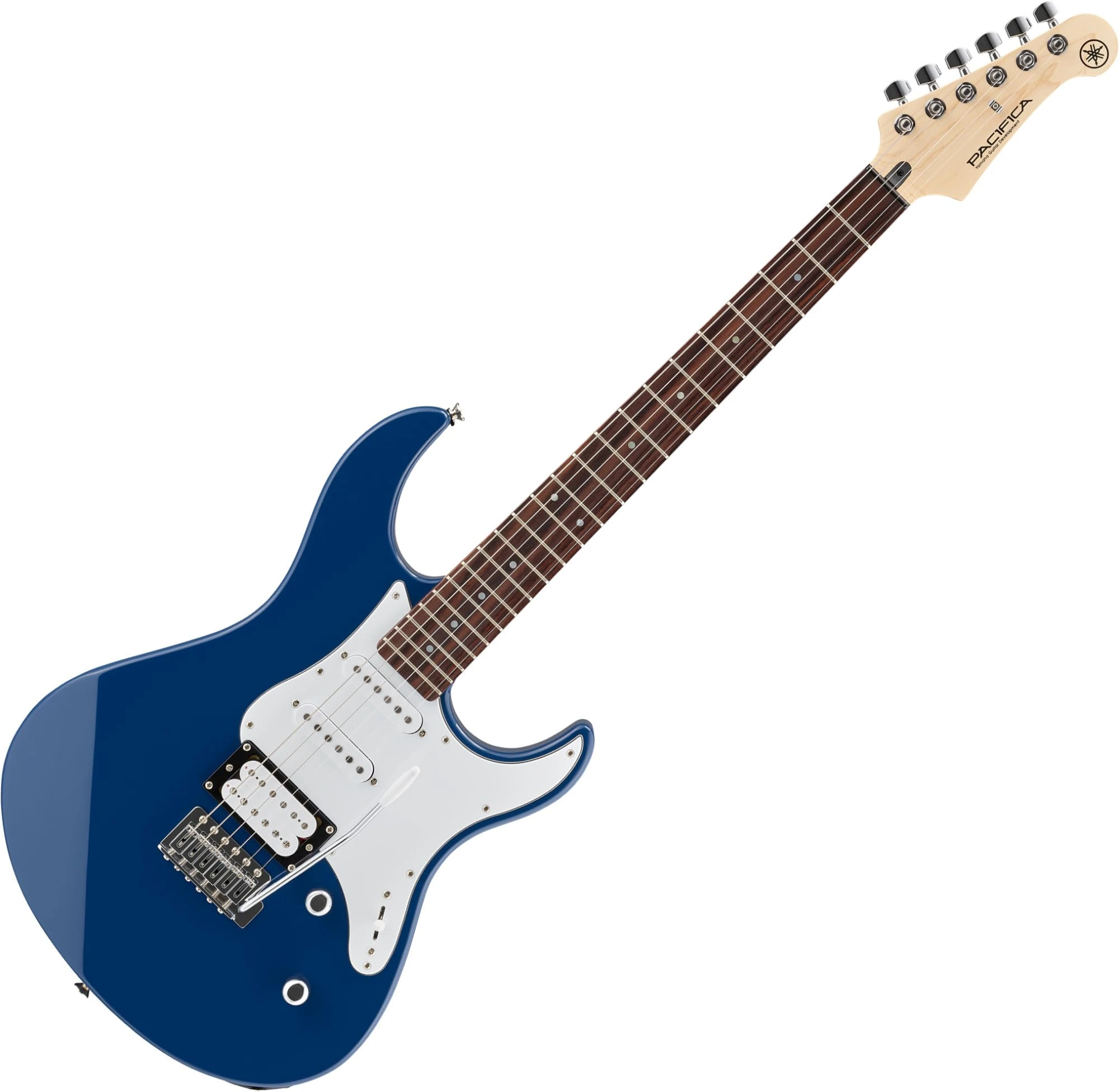 Yamaha Pacifica 112V electric guitar for beginners and advanced players, with 2 online lessons with a Yamaha Music School teacher, in United Blue