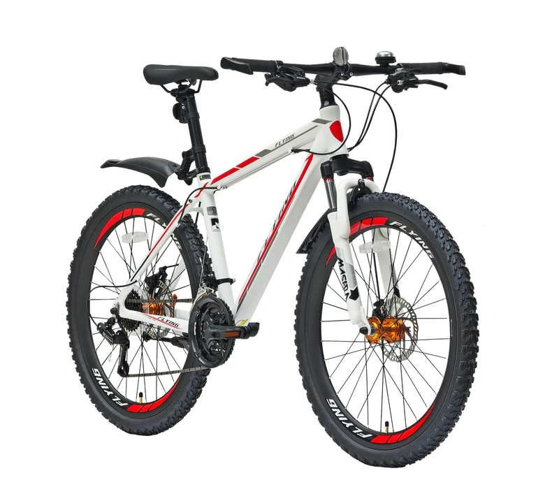 Flying Unisex's 21 Speeds Mountain bikes Bicycles Shimano Alloy Frame with Warranty, White, 26