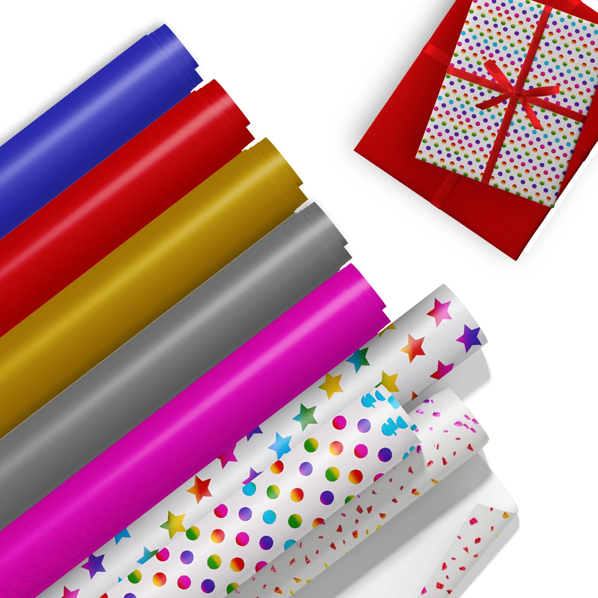 G4GADGET Gift Wrapping Paper Birthday Gift Wrap - Assorted Designs 16 Sheets 70cm X 50cm Large Sheets