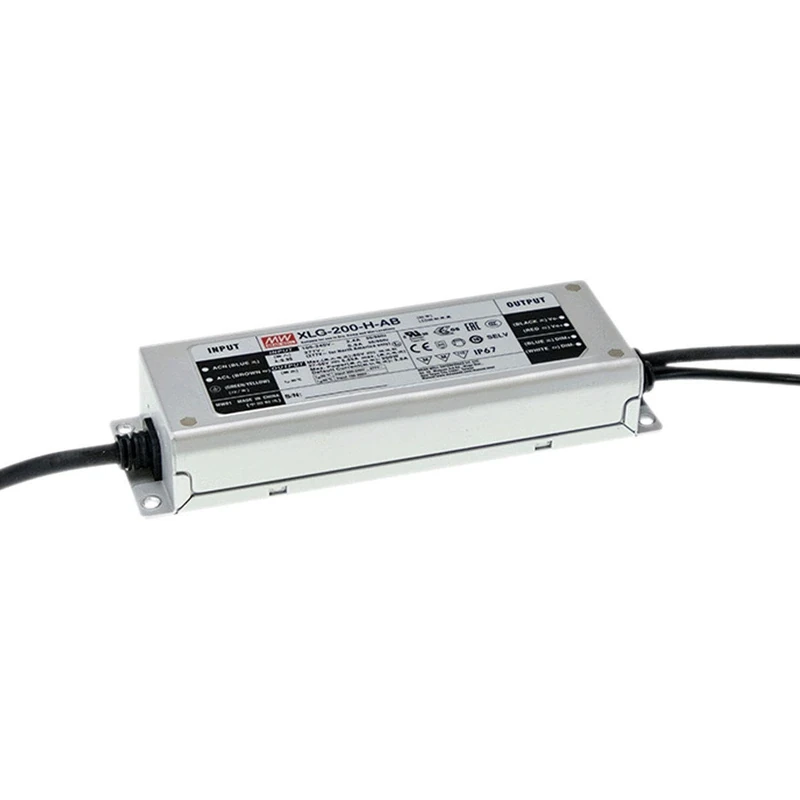 MEAN WELL XLG-200-12-A, AC-DC LED Installation Power Supply, Metal Housing, IP67 192W 12V 16A CV + DC