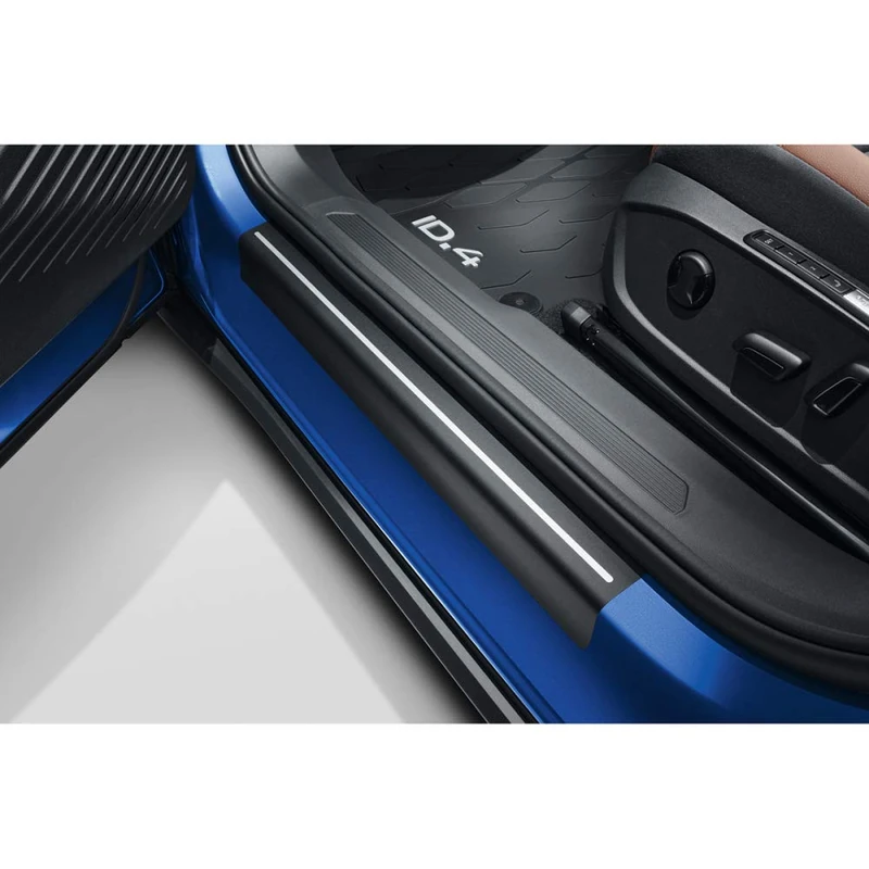 Volkswagen 11A071310ZMD Door Sill Paint Protection Film Edge Protection Decorative Stripes Black/Silver