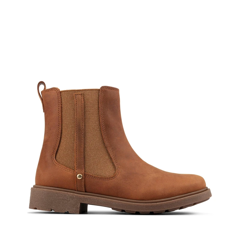 Clarks Unisex Kid's Astrol Orin K Chelsea Boots, Tan Leather, 11.5 UK
