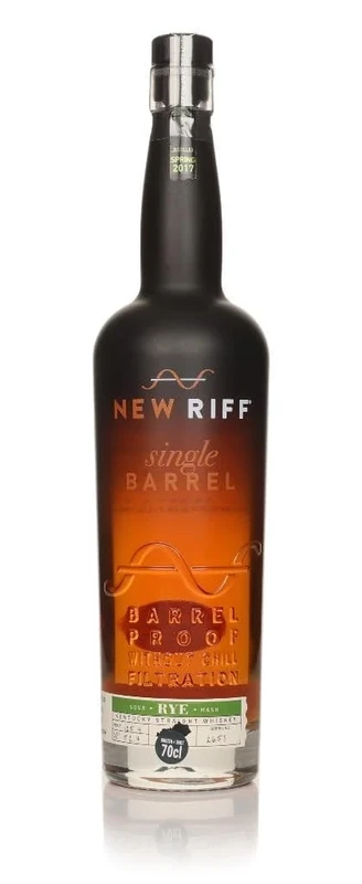 New Riff Single Barrel Rye Whiskey | Full Bodied with a virant and spicy character | Aged 4 years in toasted New Oak Barrels | 75cl | 55.6% ABV