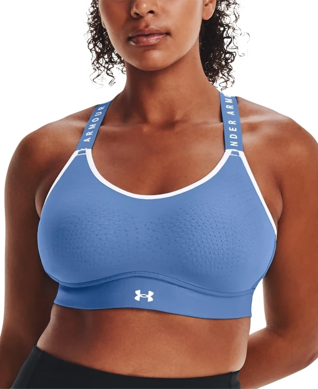 Under Armour Women's Limitless Mid Sports Bra, Opaque, River (488)/White, M