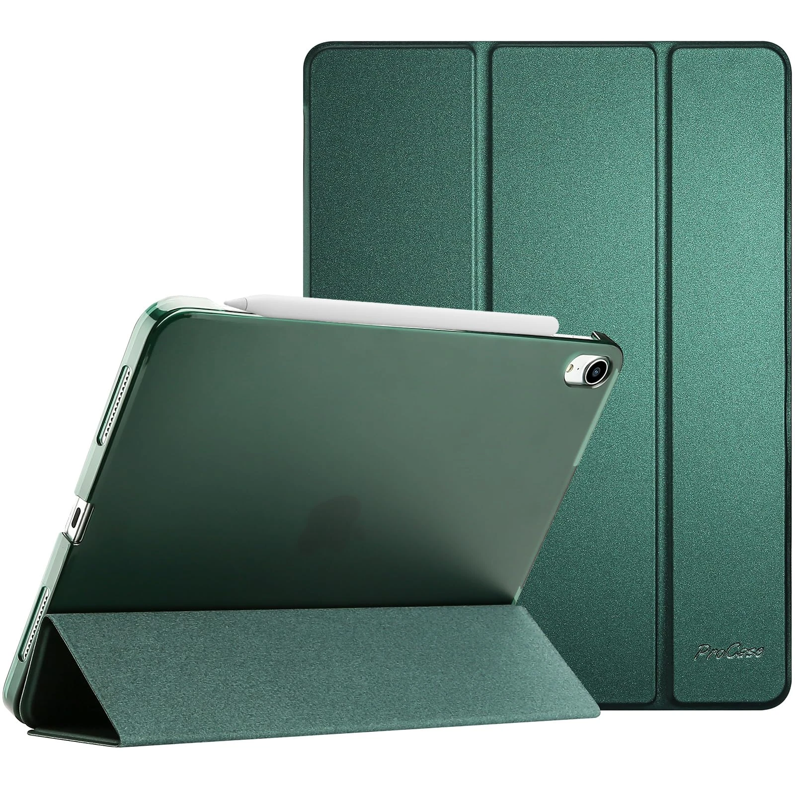 ProCase Smart Case for iPad Air 11-inch M3 2025/M2 2024/10.9" Air 5th 4th 2022 2020, Protective Cover for iPad Air 5 4 -Mgreen